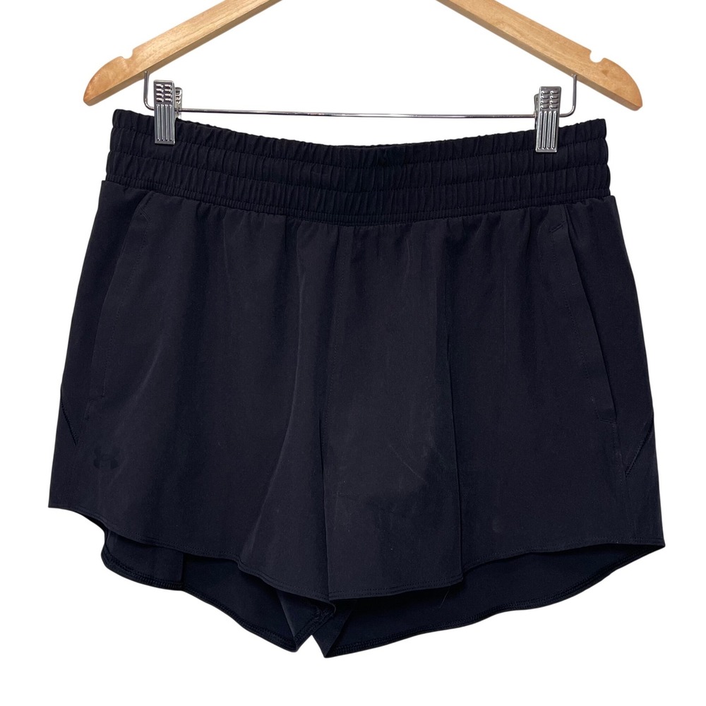 Under Armour Womens Black Flex Woven 3in Inseam‎ Athletic Shorts Large NWT NEW